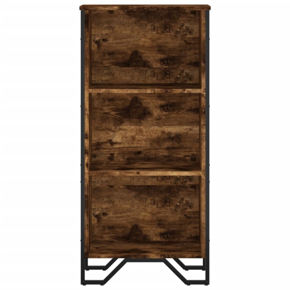 Estantería madera de ingeniería roble ahumado 50x31x106