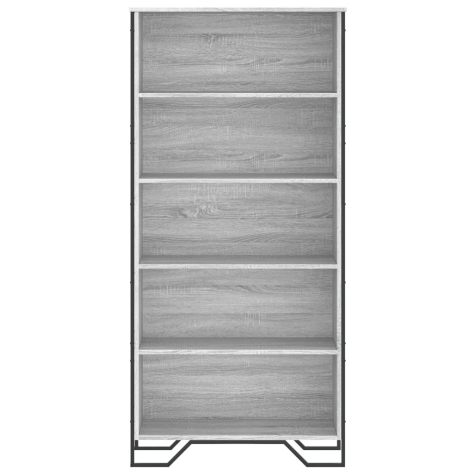 Estantería madera de ingeniería color gris Sonoma 80x31x169