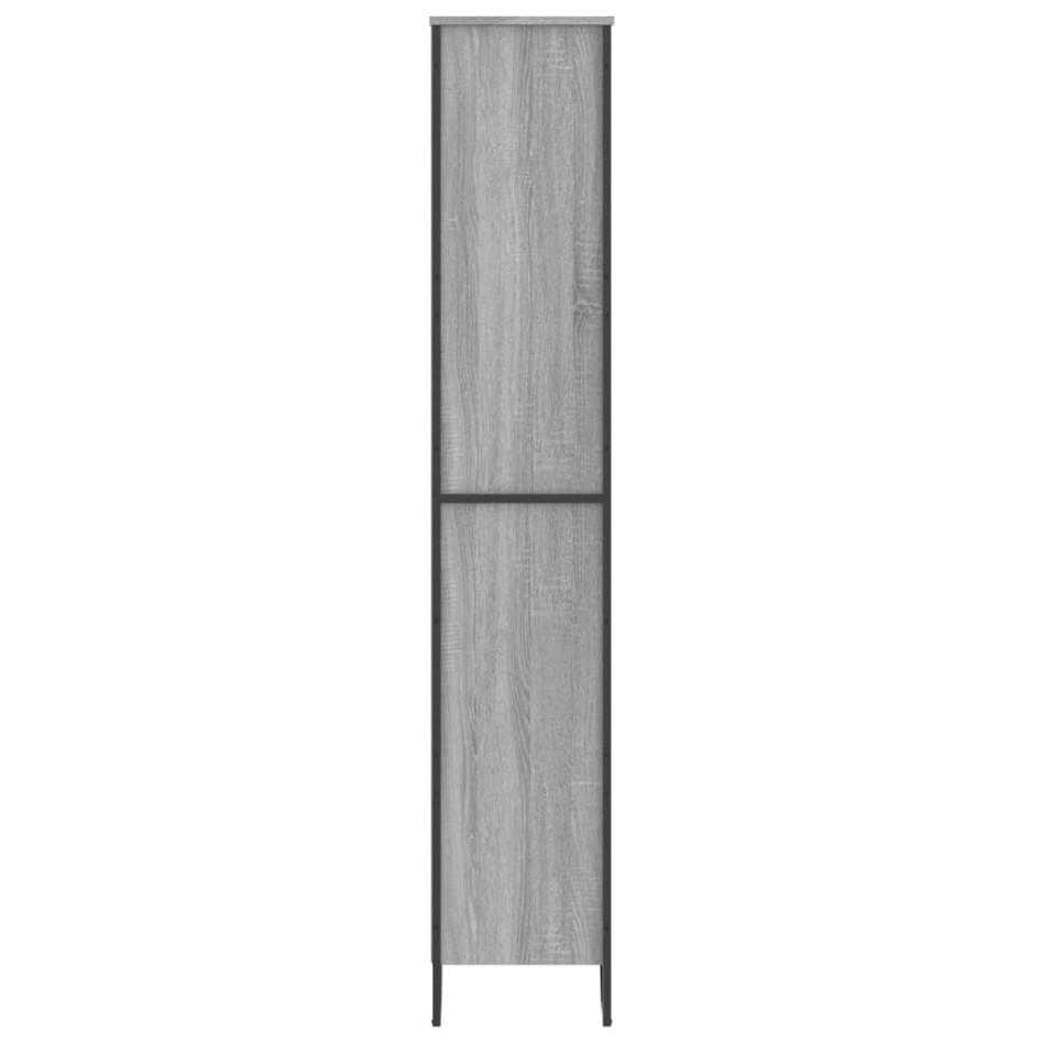 Estantería madera de ingeniería color gris Sonoma 80x31x169