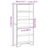 Estantería madera de ingeniería color gris Sonoma 80x31x169