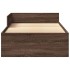 Estructura de cama sin colchón madera marrón roble 75x190