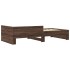 Estructura de cama sin colchón madera marrón roble 75x190