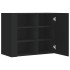 Armario de pared madera de ingeniería negro 75x35x60