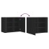 Armario de pared madera de ingeniería negro 75x35x60