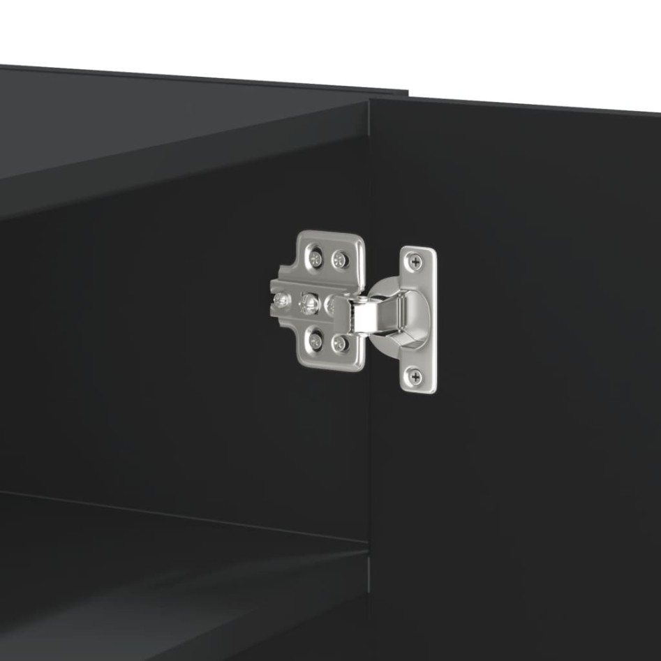 Armario de pared madera de ingeniería negro 75x35x60