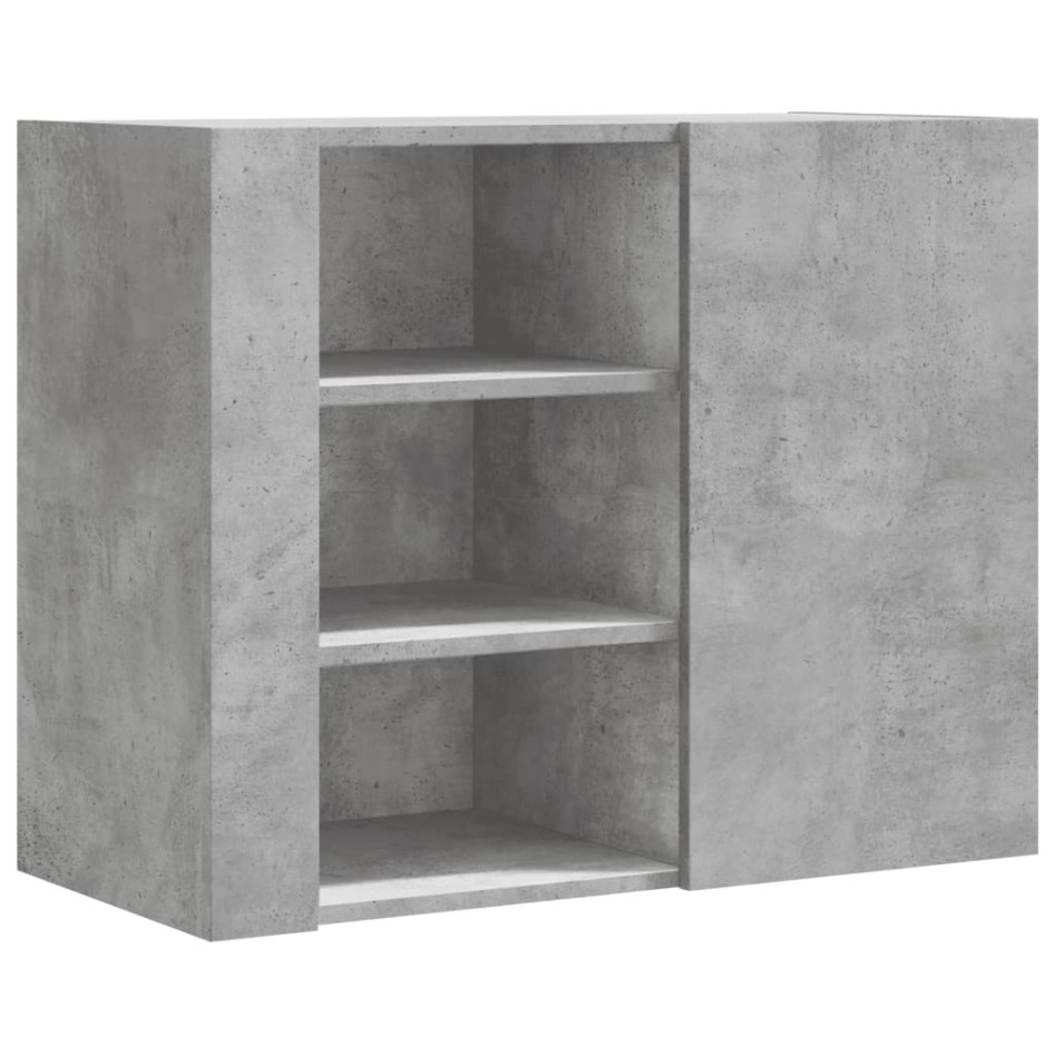 Mueble de pared madera ingeniería gris hormigón 75x35x60