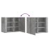 Mueble de pared madera ingeniería gris hormigón 75x35x60