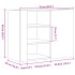 Mueble de pared madera ingeniería gris hormigón 75x35x60