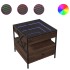 Mesa de centro con Infinity LED marrón roble 50x50x51