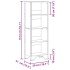 Estantería de madera de ingeniería roble Sonoma 50x31x137,5