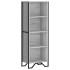 Estantería de madera de ingeniería gris Sonoma 50x31x137,5
