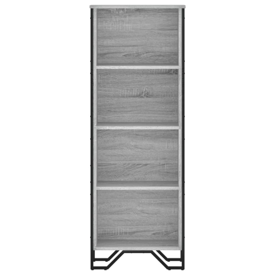 Estantería de madera de ingeniería gris Sonoma 50x31x137,5