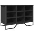 Zapatero de madera de ingeniería negro 90x38x61,5