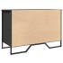 Zapatero de madera de ingeniería negro 90x38x61,5