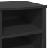 Zapatero de madera de ingeniería negro 90x38x61,5