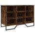 Zapatero de madera de ingeniería roble ahumado 90x38x61,5