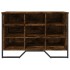 Zapatero de madera de ingeniería roble ahumado 90x38x61,5