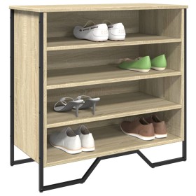 Zapatero de madera de ingeniería roble Sonoma 80x38x78