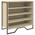 Zapatero de madera de ingeniería roble Sonoma 80x38x78