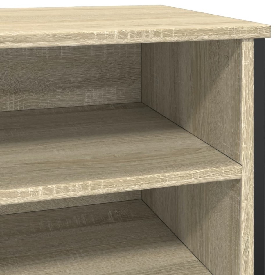 Zapatero de madera de ingeniería roble Sonoma 80x38x78