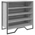 Zapatero de madera de ingeniería gris Sonoma 80x38x78