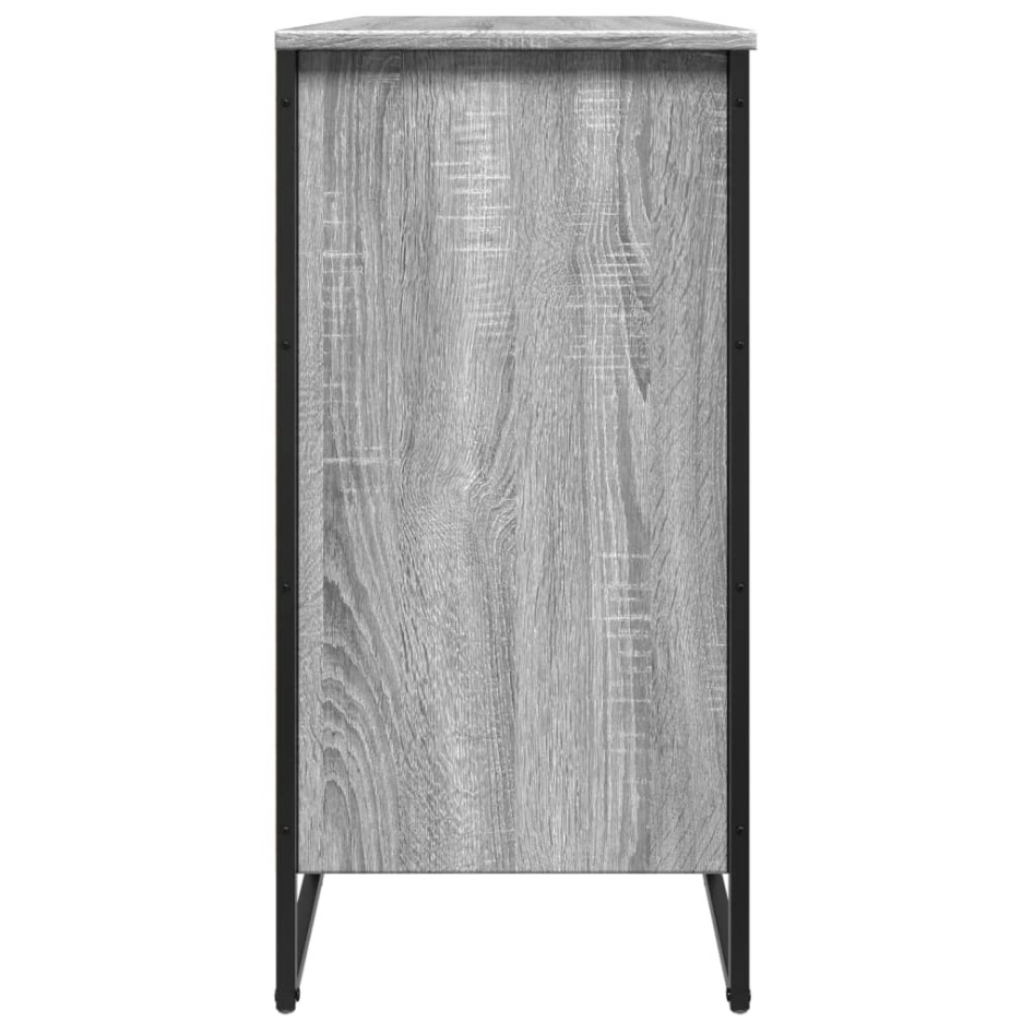 Zapatero de madera de ingeniería gris Sonoma 80x38x78