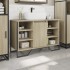 Armario lavabo baño madera ingeniería roble Sonoma 91x35x60