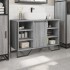 Armario lavabo baño madera ingeniería gris Sonoma 91x35x60