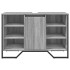 Armario lavabo baño madera ingeniería gris Sonoma 91x35x60