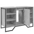Armario lavabo baño madera ingeniería gris Sonoma 91x35x60