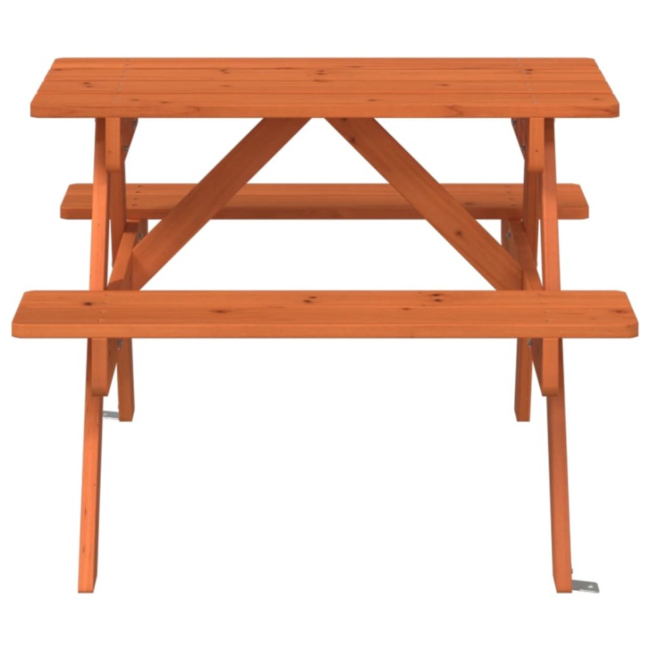 Mesa de picnic para 4 niños agujero para sombrilla madera