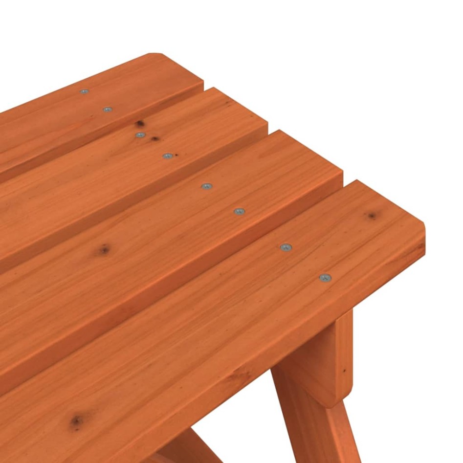 Mesa de picnic para 4 niños agujero para sombrilla madera