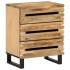 Mesita de noche de madera maciza de mango rugosa 50x34x62