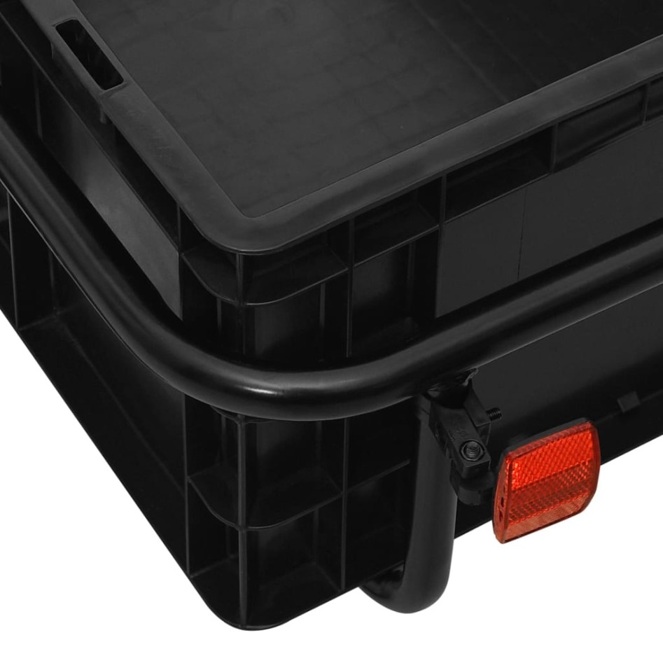 Remolque de bicicleta/carrito de mano acero negro 155x60x83