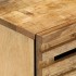 Mesita de noche de madera maciza de mango rugosa 50x34x62