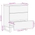 Mesita de noche de madera maciza de mango rugosa 50x34x62
