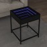 Mesita de noche con Infinity LED negra 40x40x51