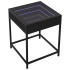 Mesita de noche con Infinity LED negra 40x40x51
