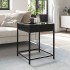 Mesita de noche con Infinity LED negra 40x40x51