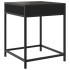 Mesita de noche con Infinity LED negra 40x40x51