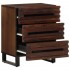 Mesita de noche madera maciza mango marrón 50x34x62