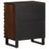 Mesita de noche madera maciza mango marrón 50x34x62