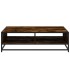Mesa de centro de madera de ingeniería y metal roble