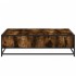Mesa de centro de madera de ingeniería y metal roble