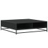 Mesa de centro madera de ingeniería y metal negro 100x100x30