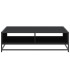 Mesa de centro madera de ingeniería y metal negro 100x100x30