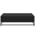 Mesa de centro madera de ingeniería y metal negro 100x100x30