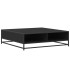 Mesa de centro madera de ingeniería y metal negro 100x100x30
