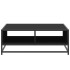 Mesa de centro madera de ingeniería y metal negro 80x80x30
