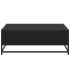 Mesa de centro madera de ingeniería y metal negro 80x80x30